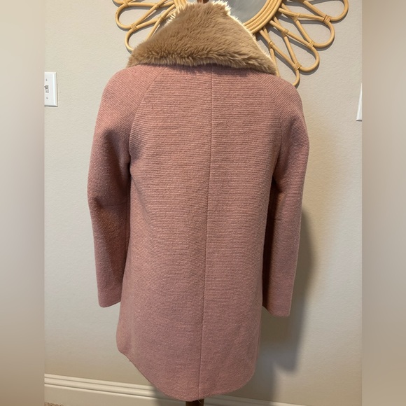 Womens Zara Coat Double Breasted in Dusty Pink. - Picture 5 of 5